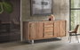 Giner y Colomer Aparador 4 Puertas Madera de Acacia Natural 82 x 172 x 45 cm